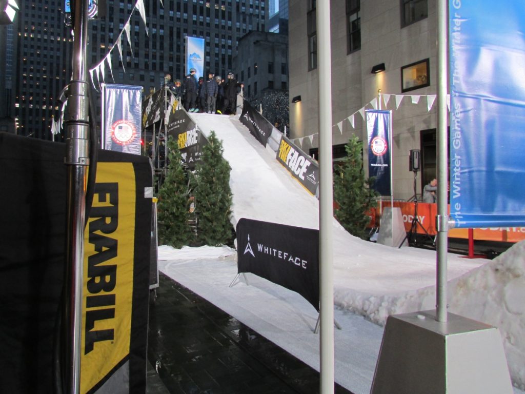 Ski Ramp Scaffold for Event at Today Show