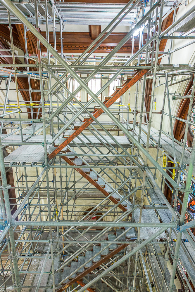 scaffolding in chruch, seacoast scaffold